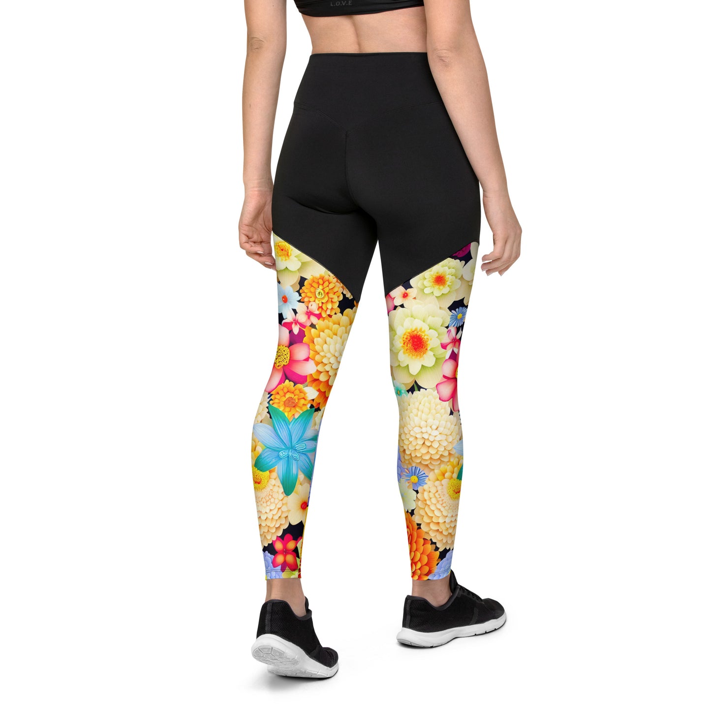 DMV 0310 Floral Sports Leggings