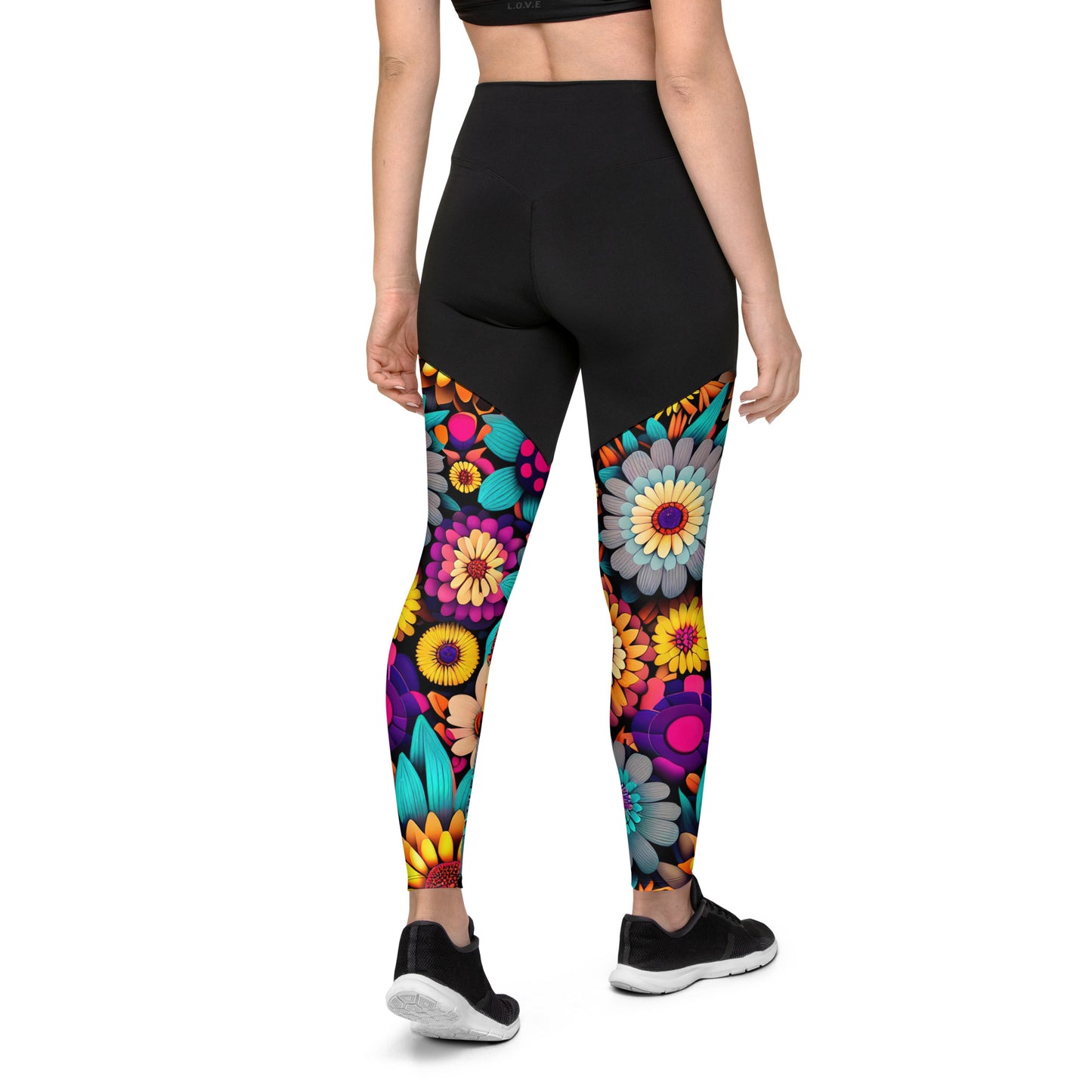 DMV 0607 Floral Sports Leggings