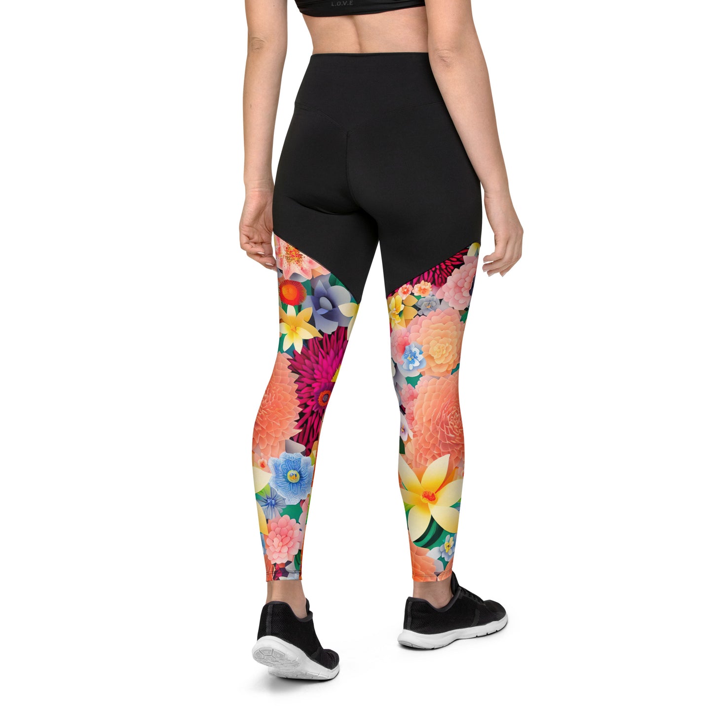 DMV 0638 Floral Sports Leggings