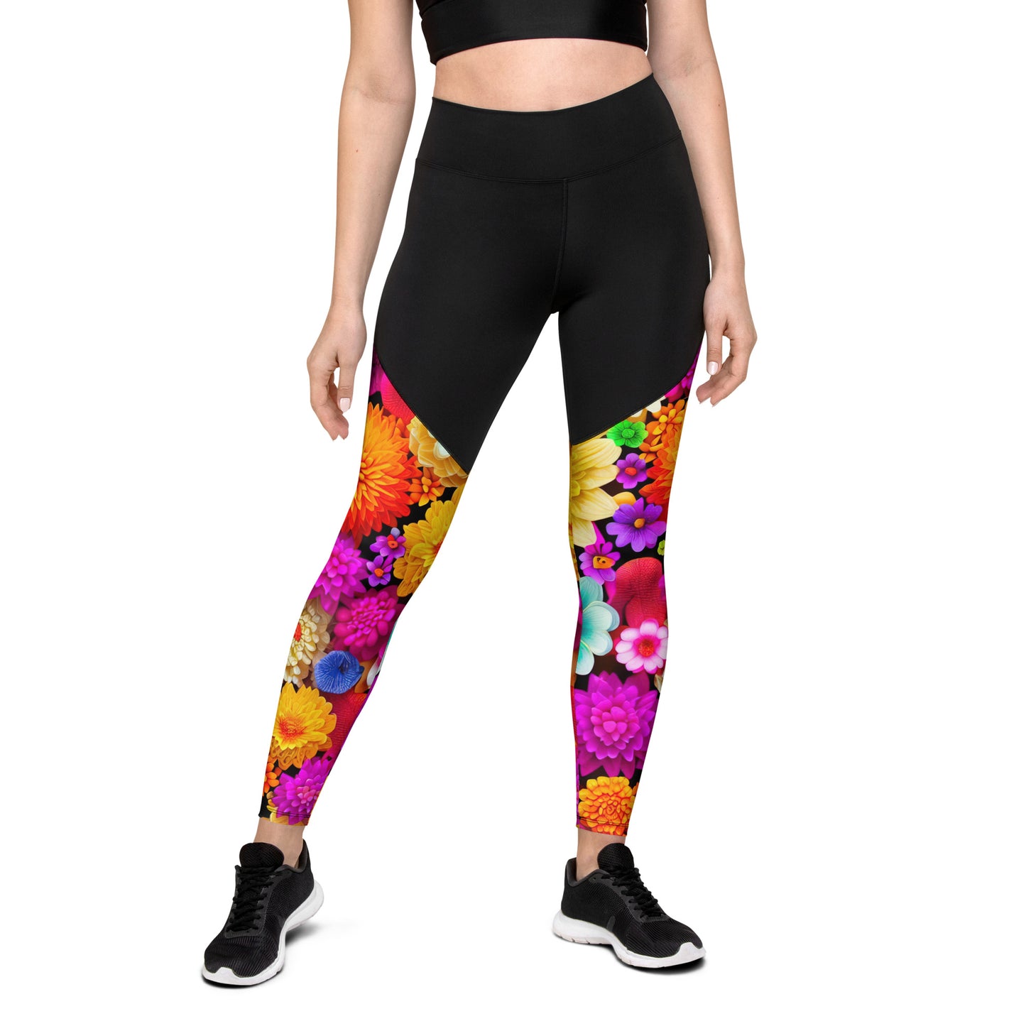 DMV 0238 Floral Sports Leggings