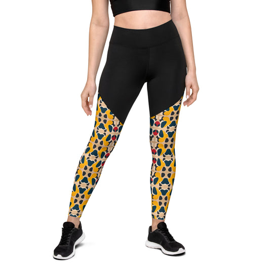 DMV 0236 Vintage Artsy Sports Leggings