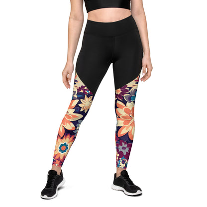 DMV 0253 Floral Sports Leggings