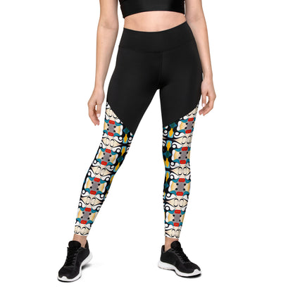 DMV 0139 Vintage Artsy Sports Leggings