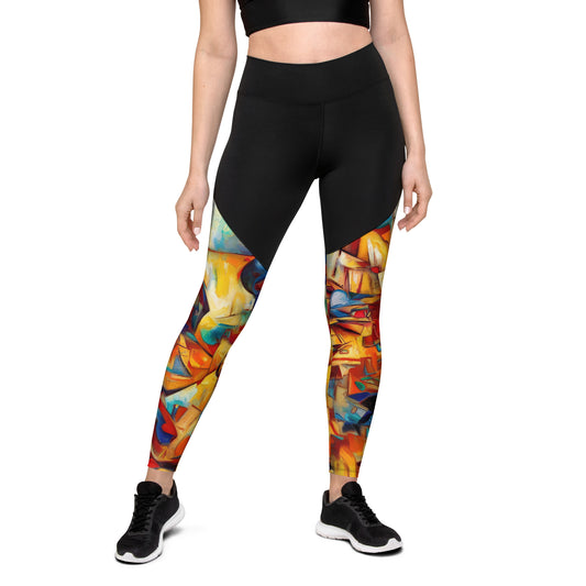 DMV 0416 Abstract Art Sports Leggings