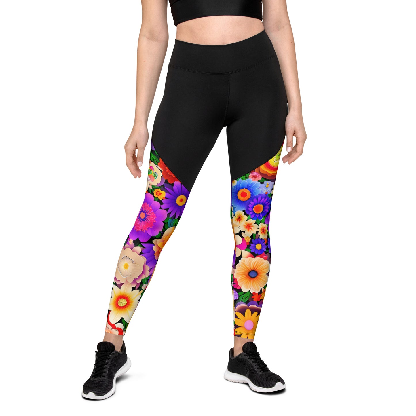 DMV 0309 Floral Sports Leggings