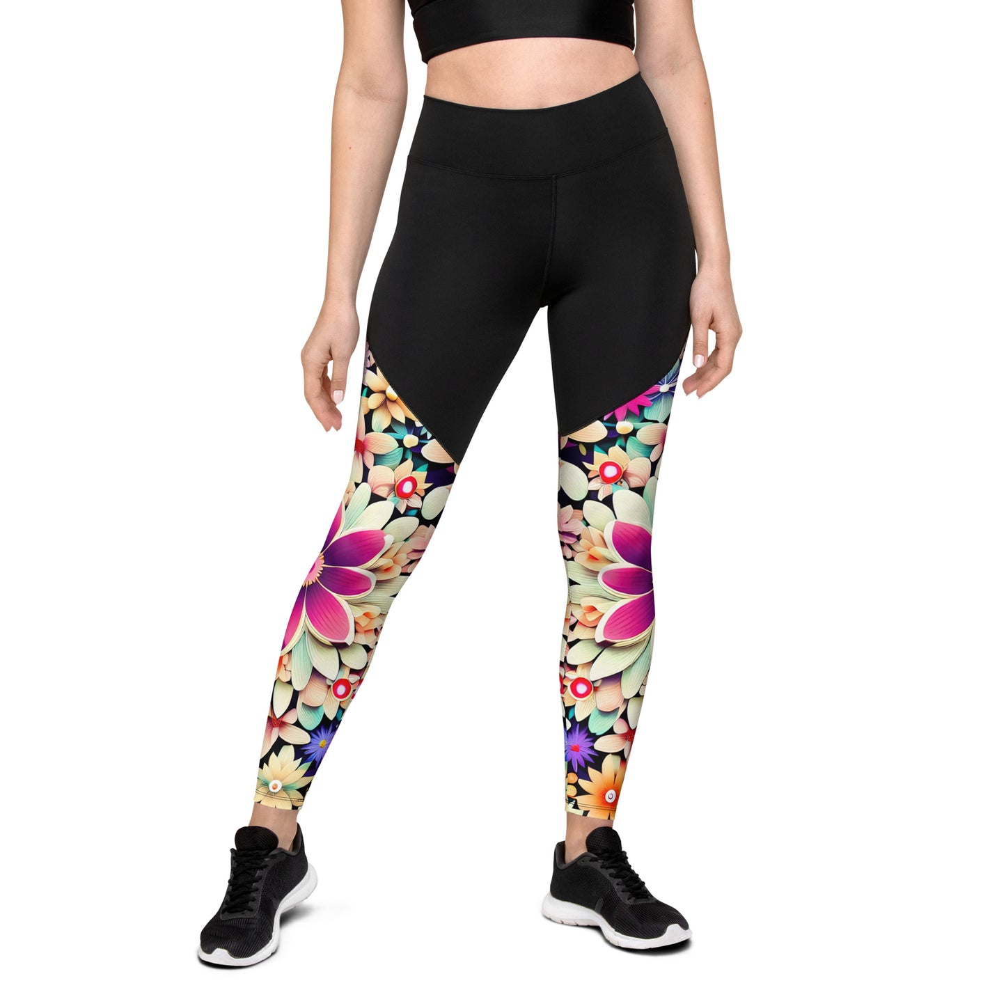 DMV 0307 Floral Sports Leggings