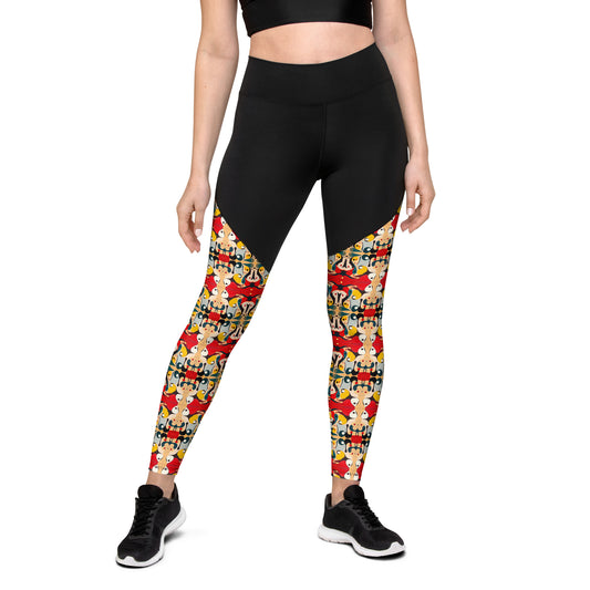 DMV 0203 Vintage Artsy Sports Leggings