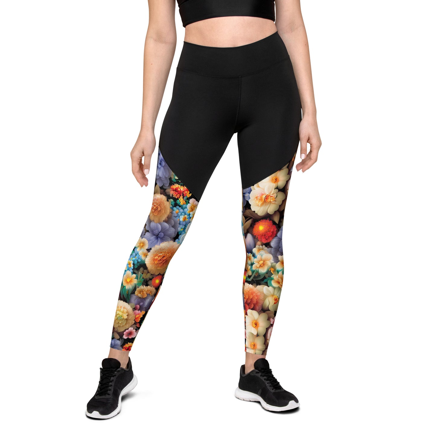 DMV 0302 Floral Sports Leggings