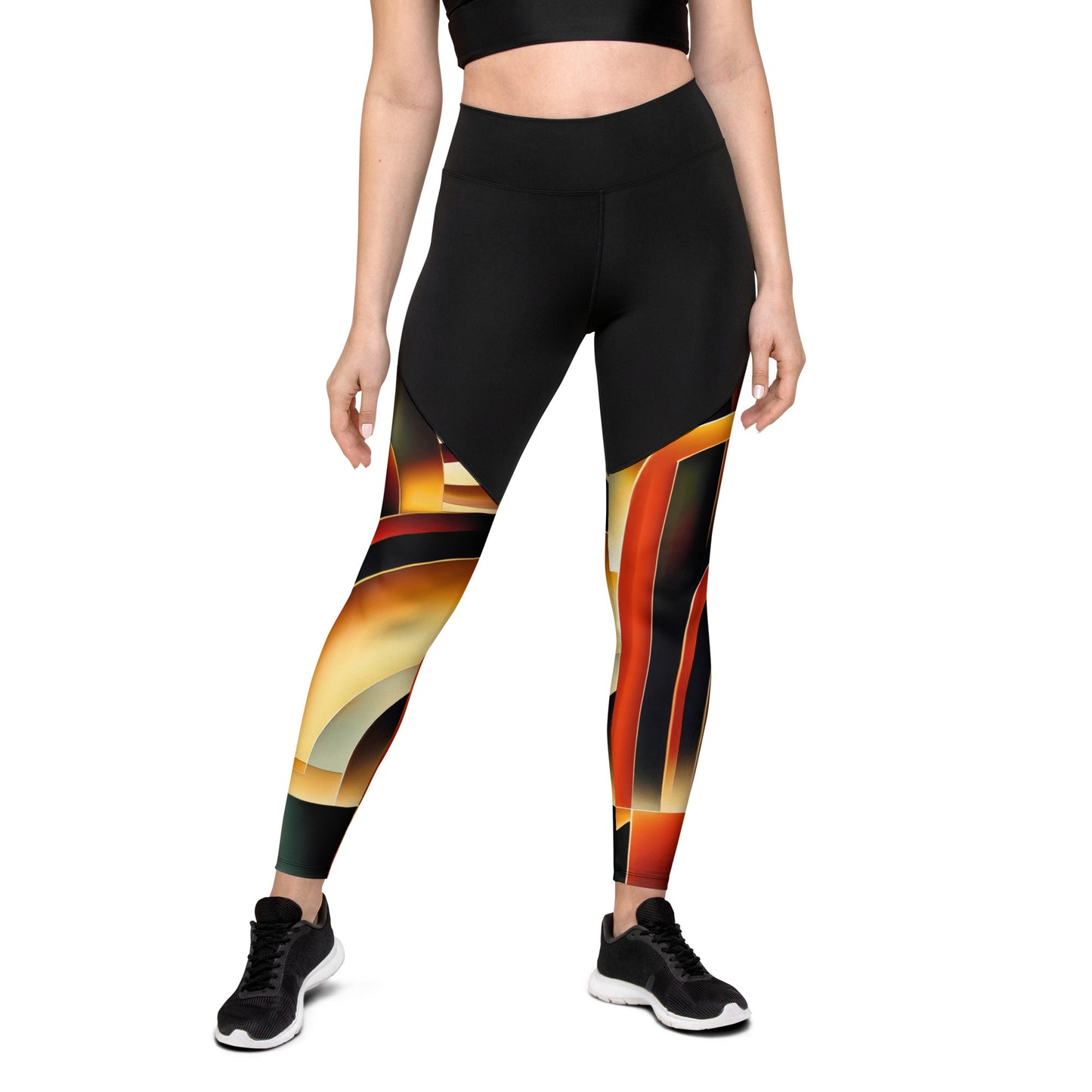 DMV 0261 Retro Art Sports Leggings