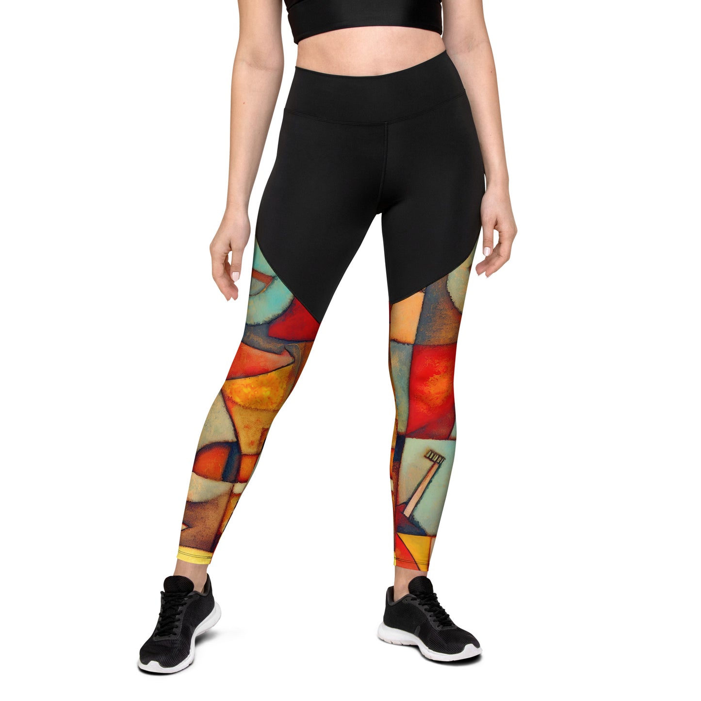 DMV 0298 Retro Art Sports Leggings