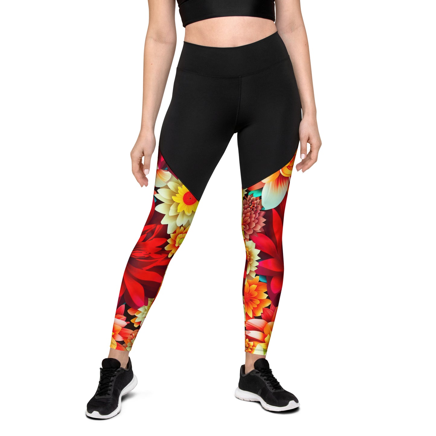 DMV 0419 Floral Sports Leggings