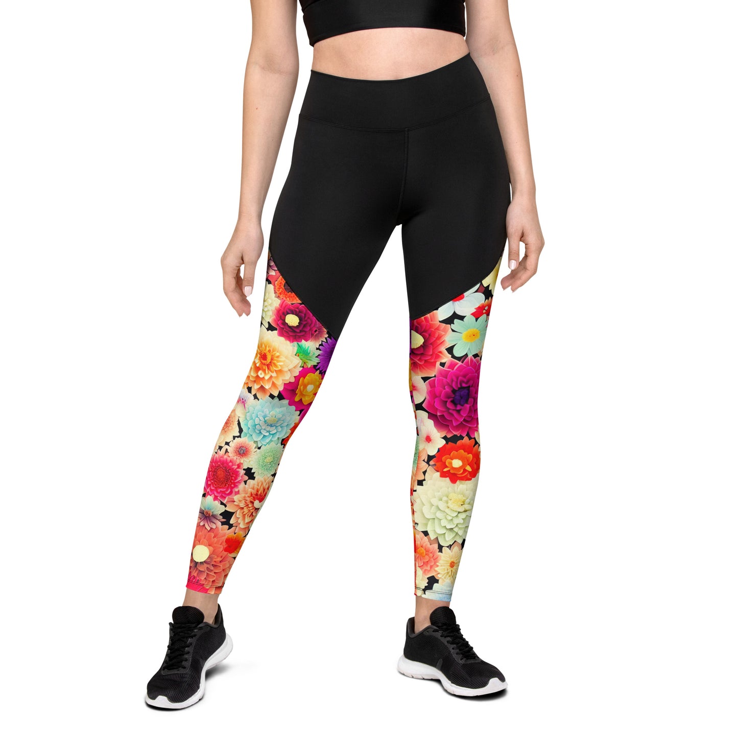 DMV 0424 Floral Sports Leggings