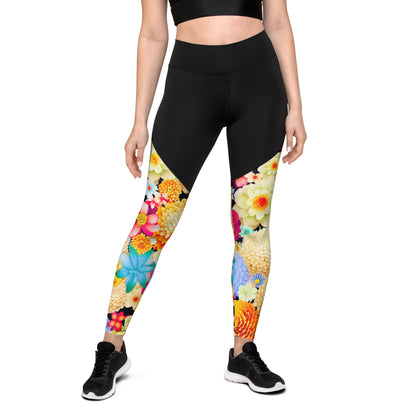 DMV 0310 Floral Sports Leggings