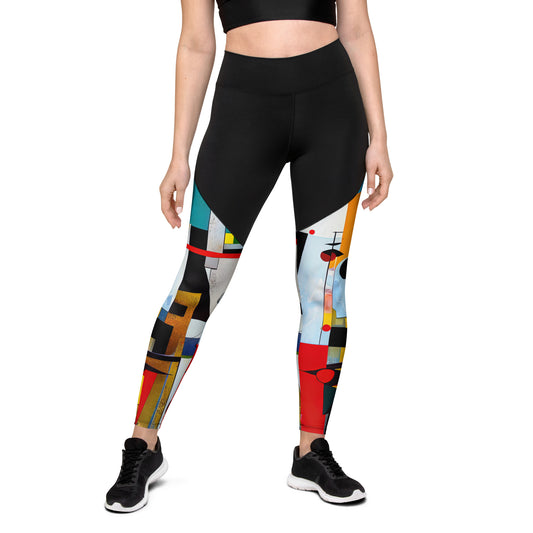 DMV 0554 Retro Art Sports Leggings