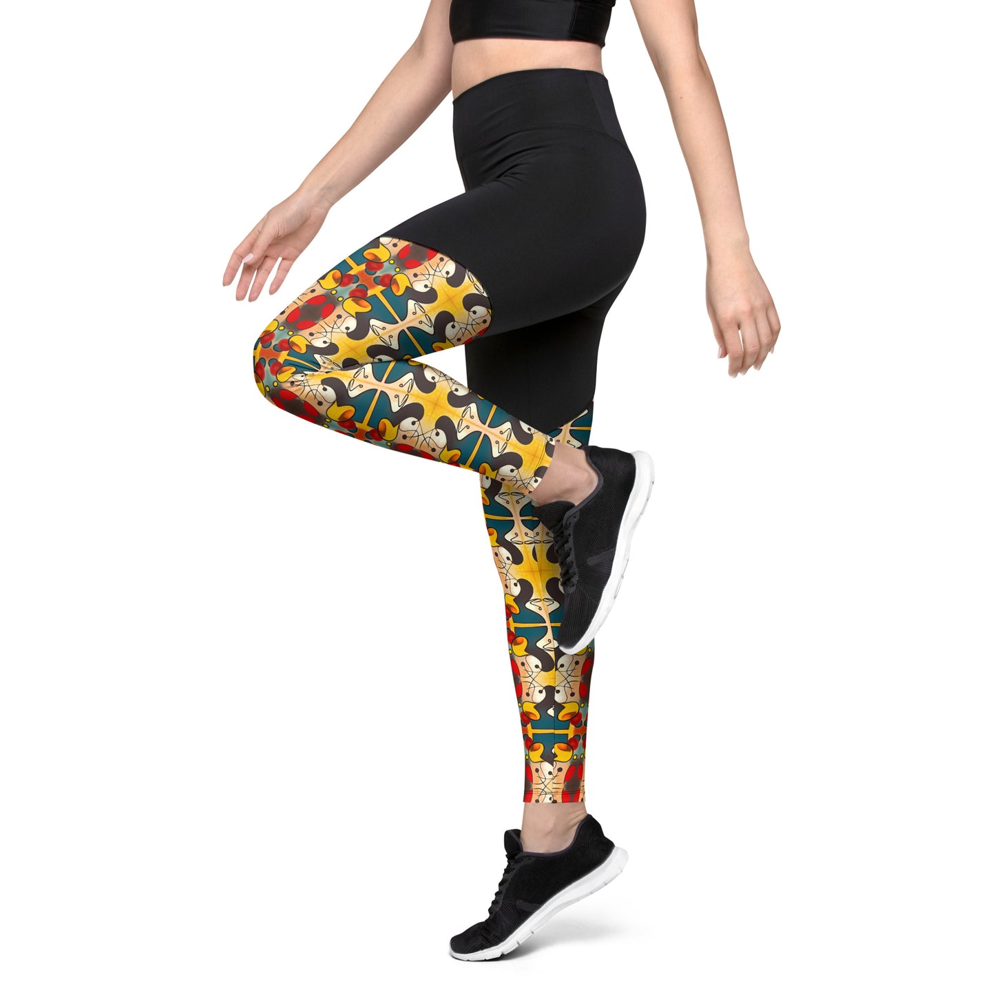 DMV 0281 Vintage Artsy Sports Leggings