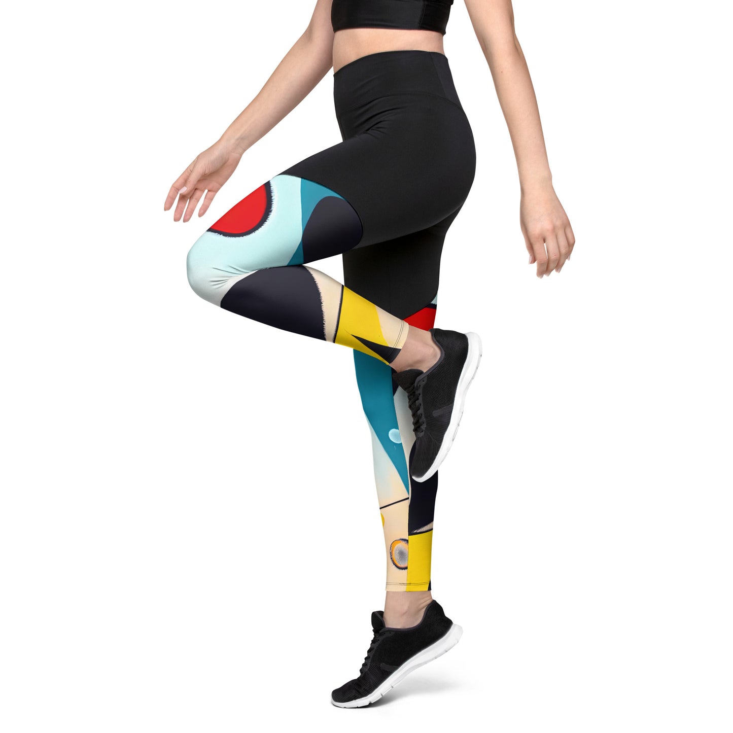 DMV 0037 Retro Art Sports Leggings