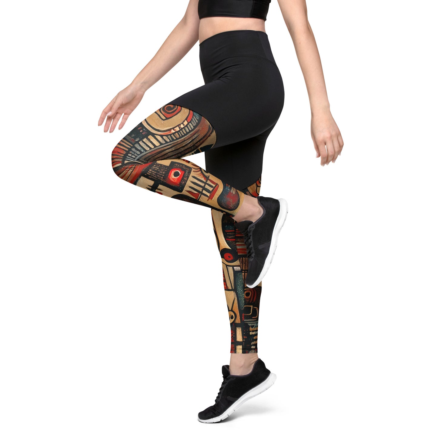 DMV 0256 Retro Art Sports Leggings