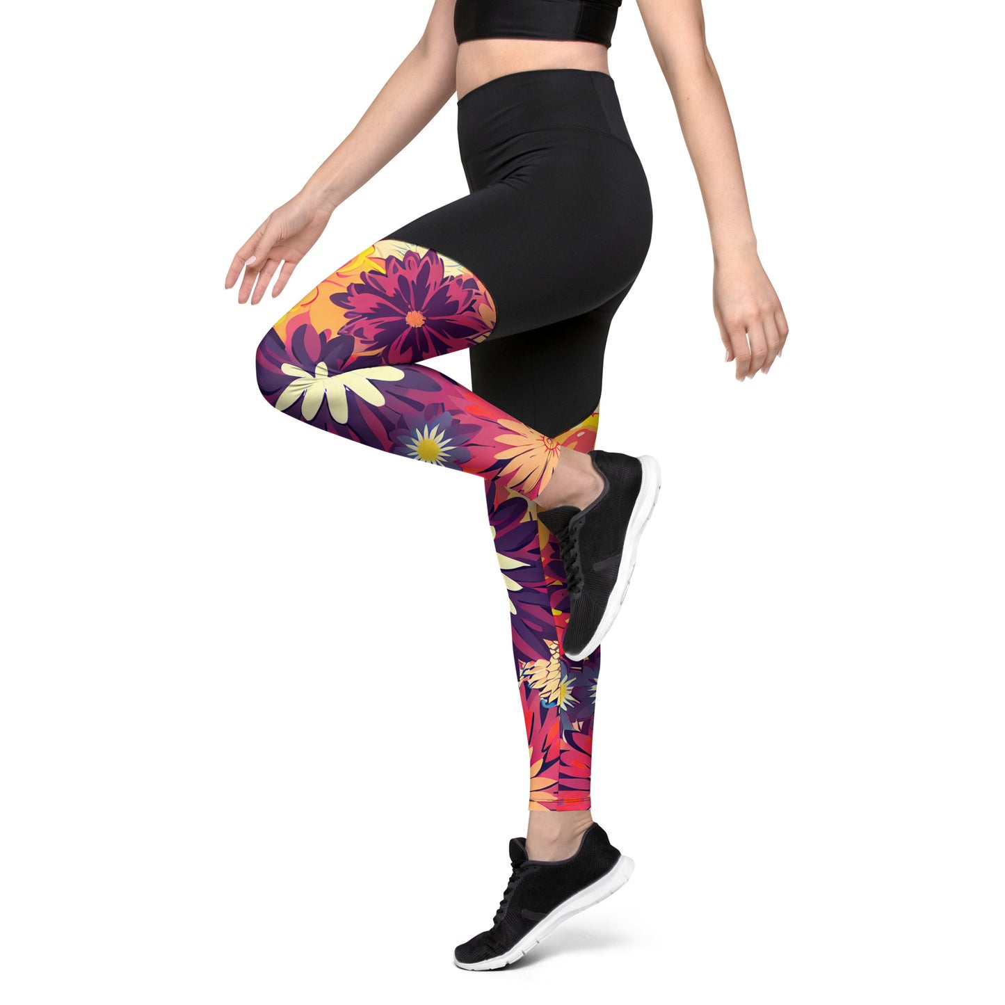 DMV 0097 Floral Sports Leggings