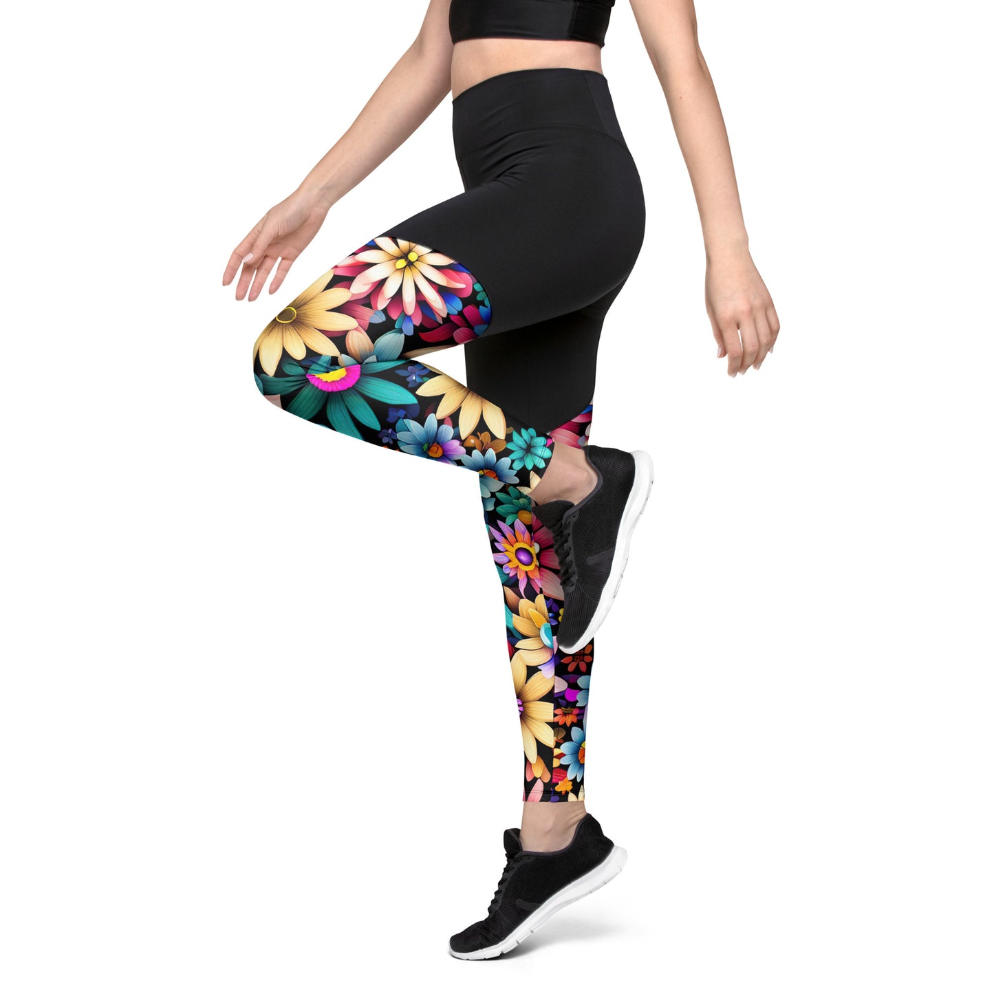 DMV 0265 Floral Sports Leggings