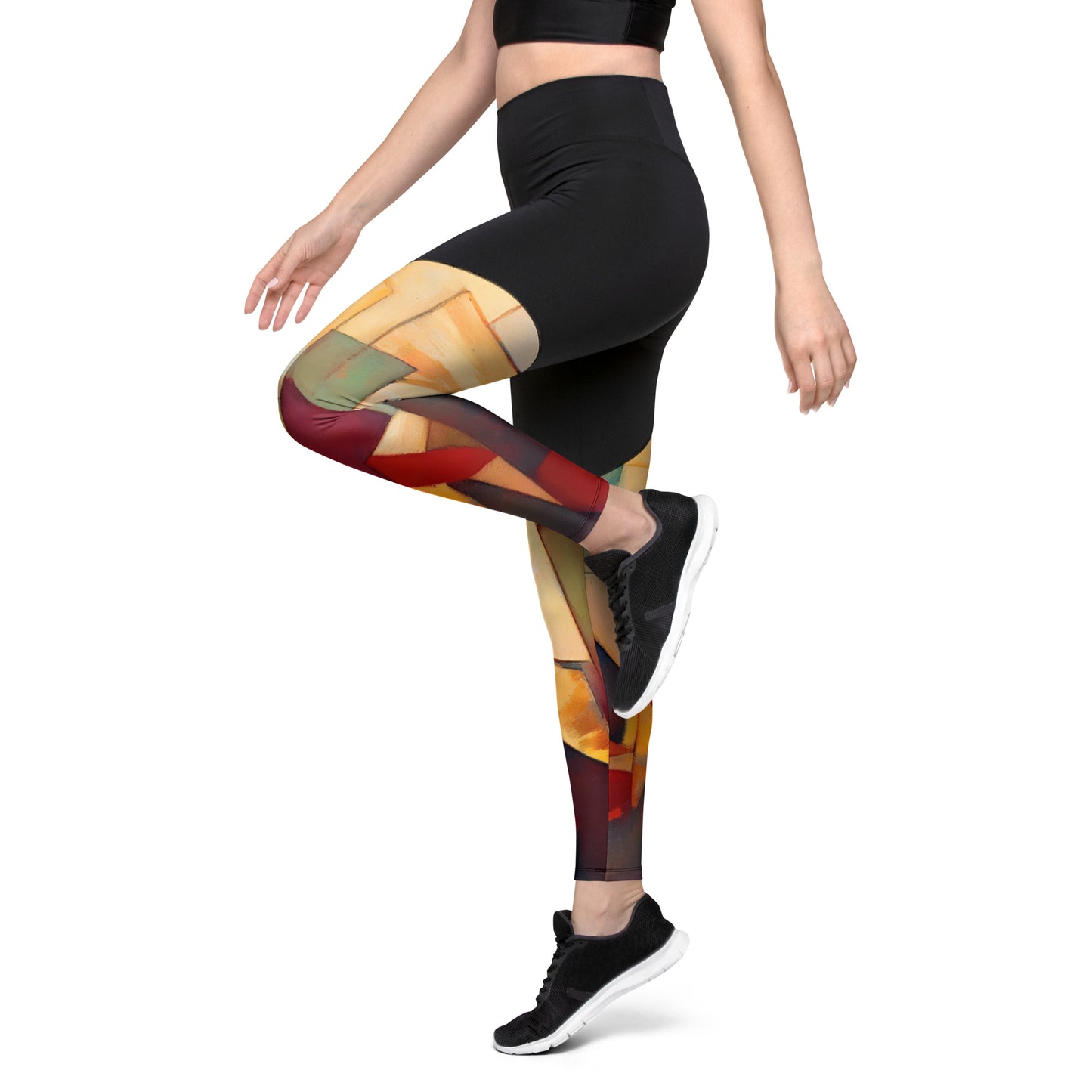 DMV 0251 Abstract Art Sports Leggings