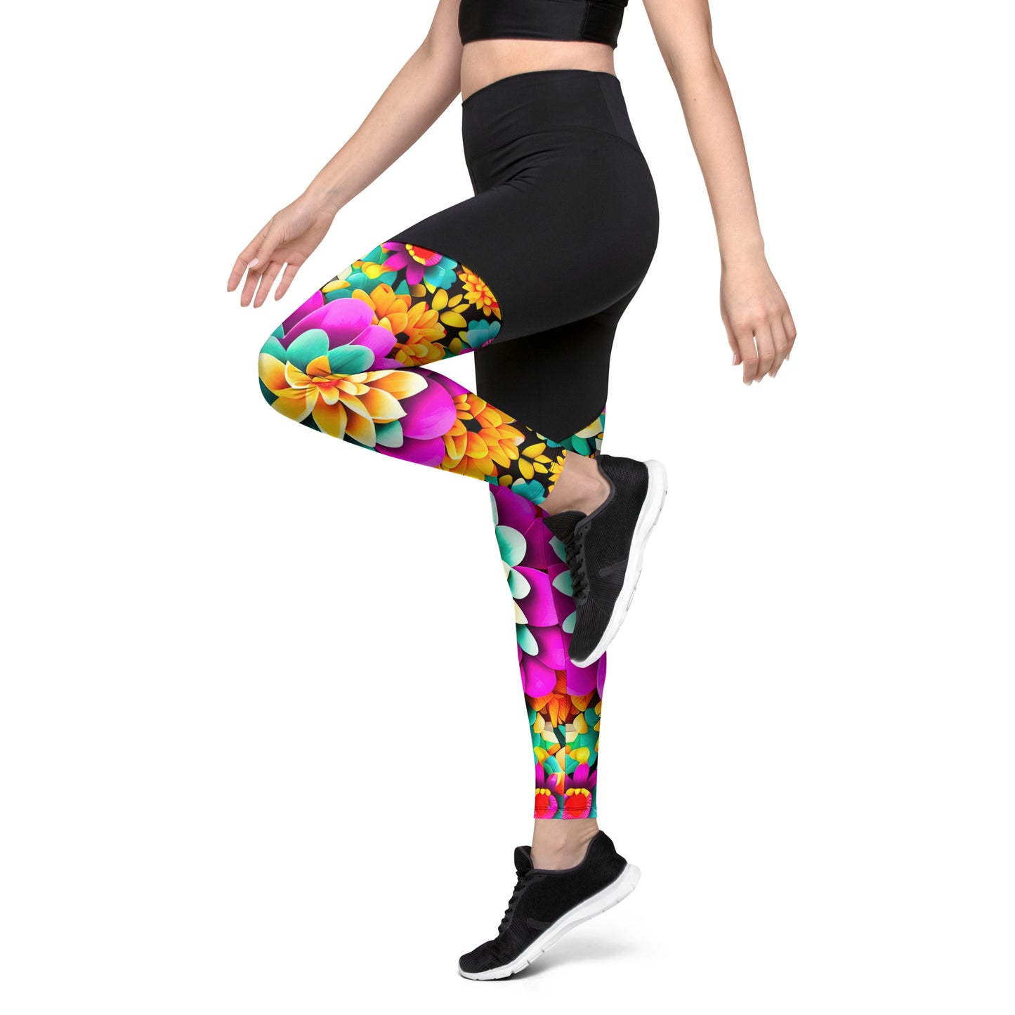 DMV 0250 Floral Sports Leggings