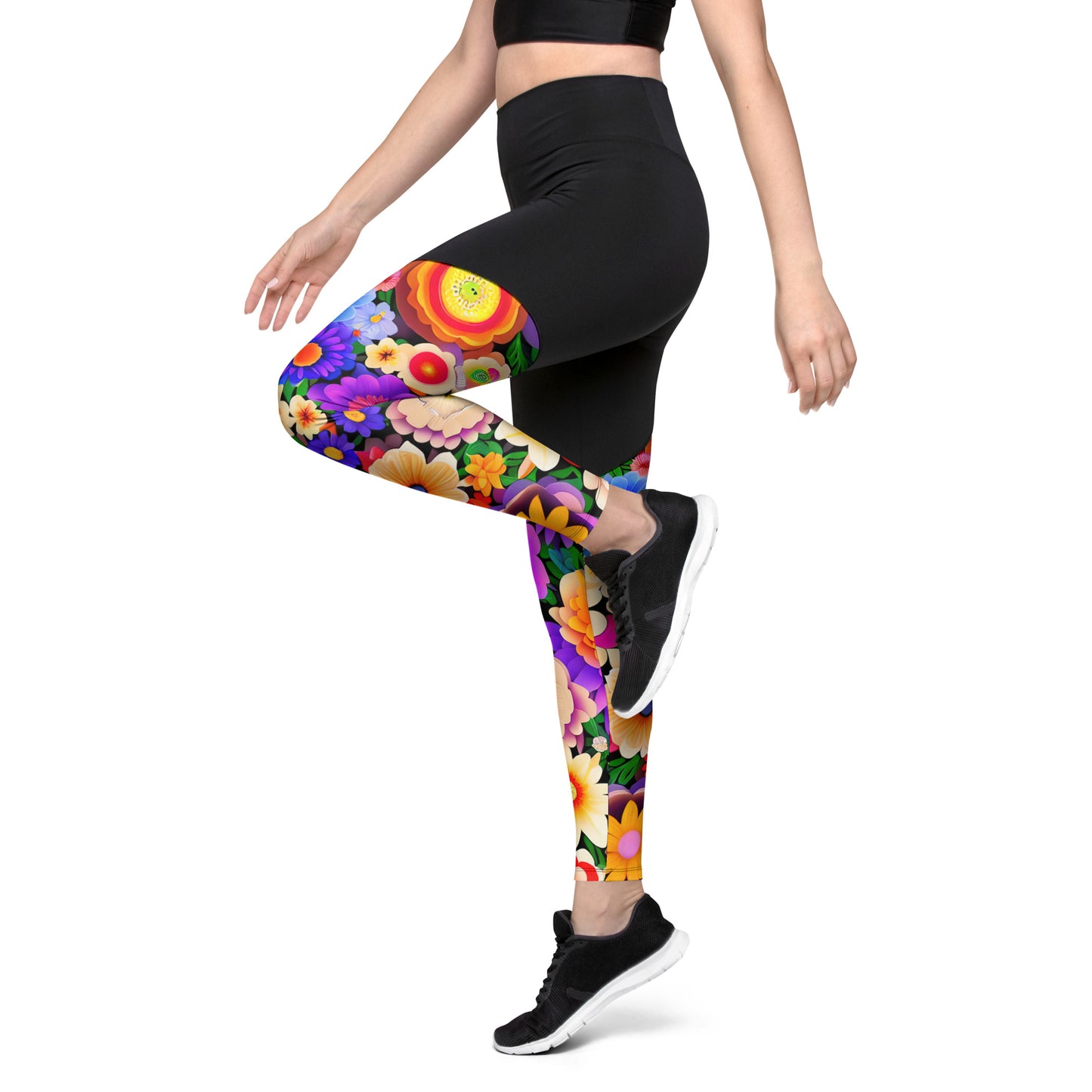 DMV 0309 Floral Sports Leggings