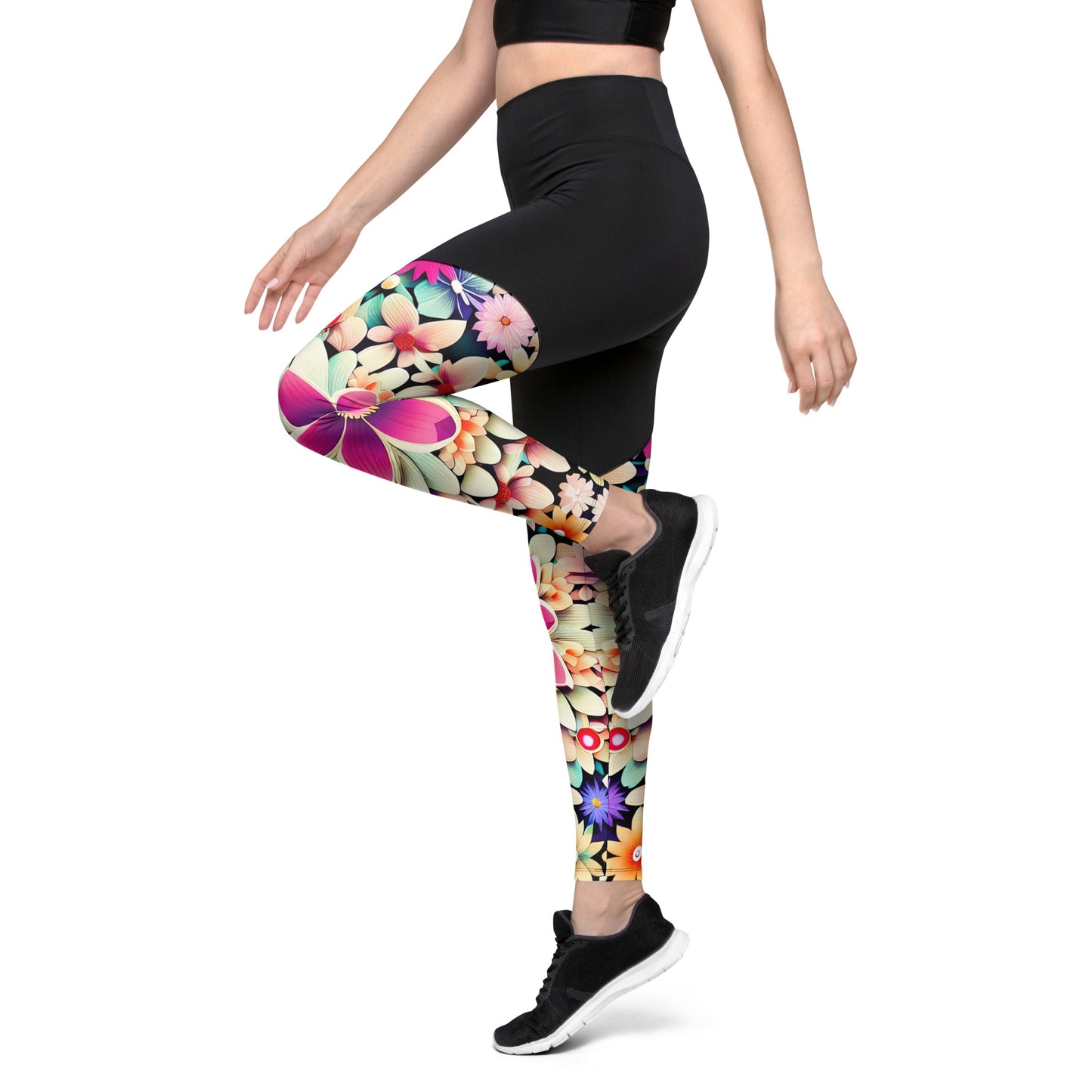 DMV 0307 Floral Sports Leggings