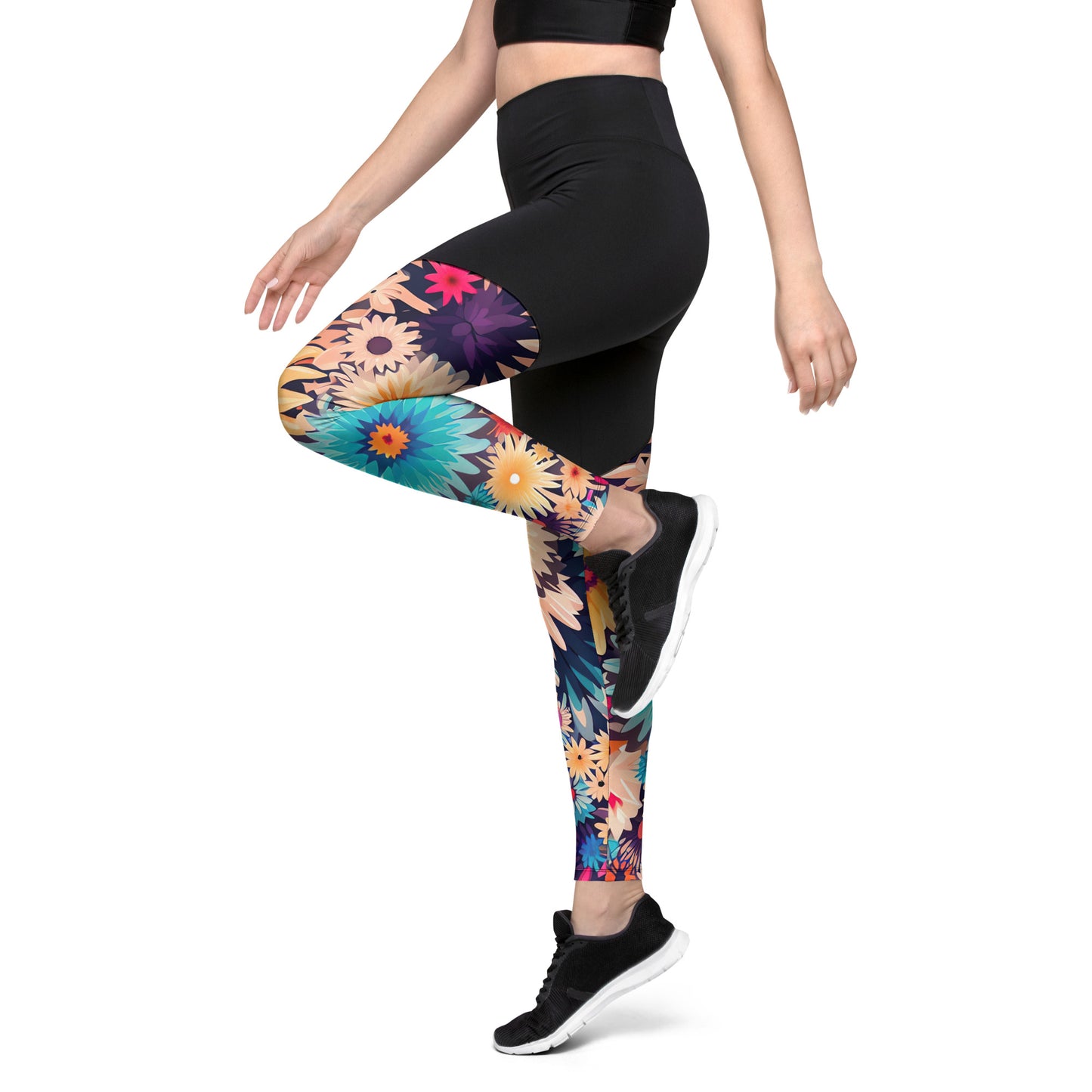 DMV 0404 Floral Sports Leggings