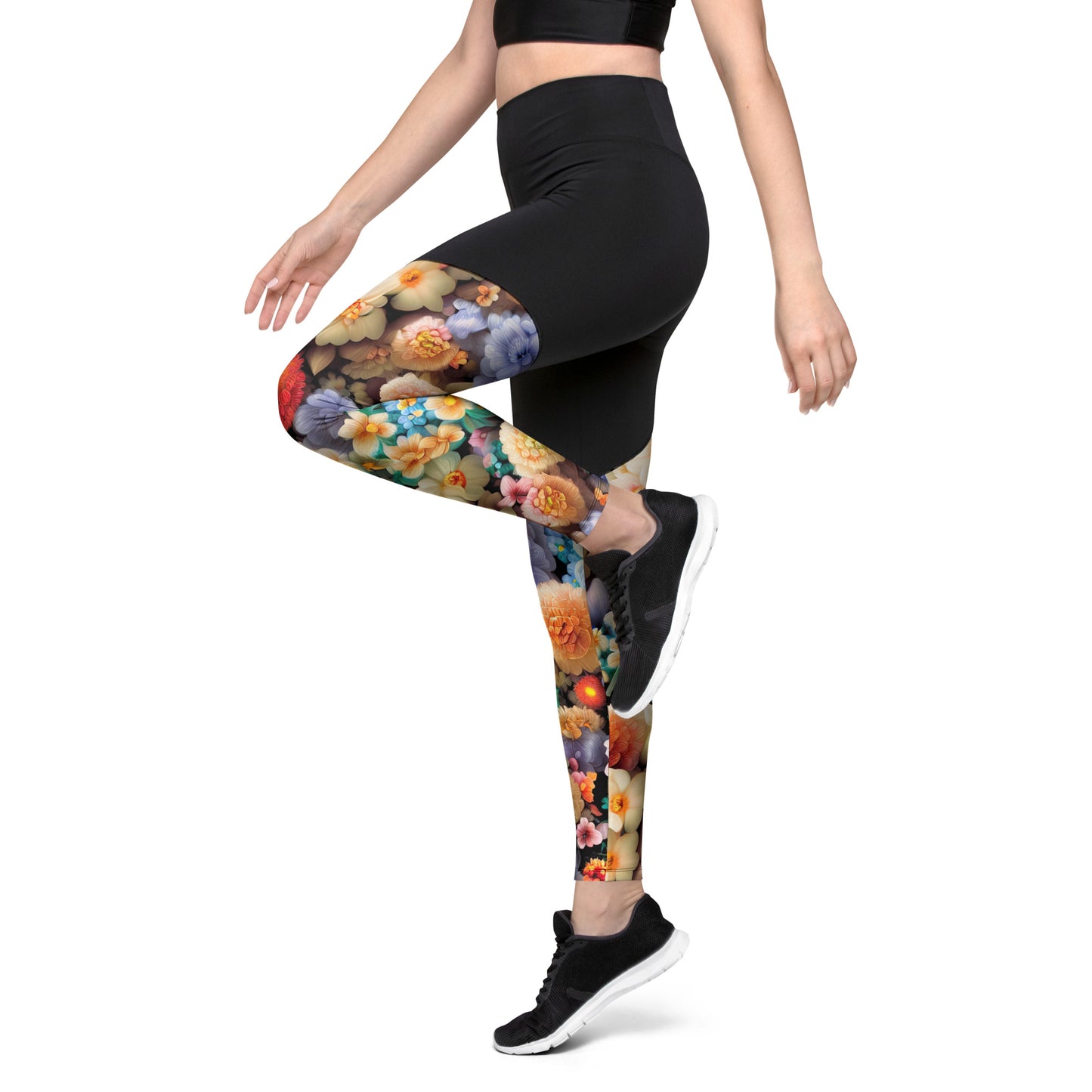 DMV 0302 Floral Sports Leggings