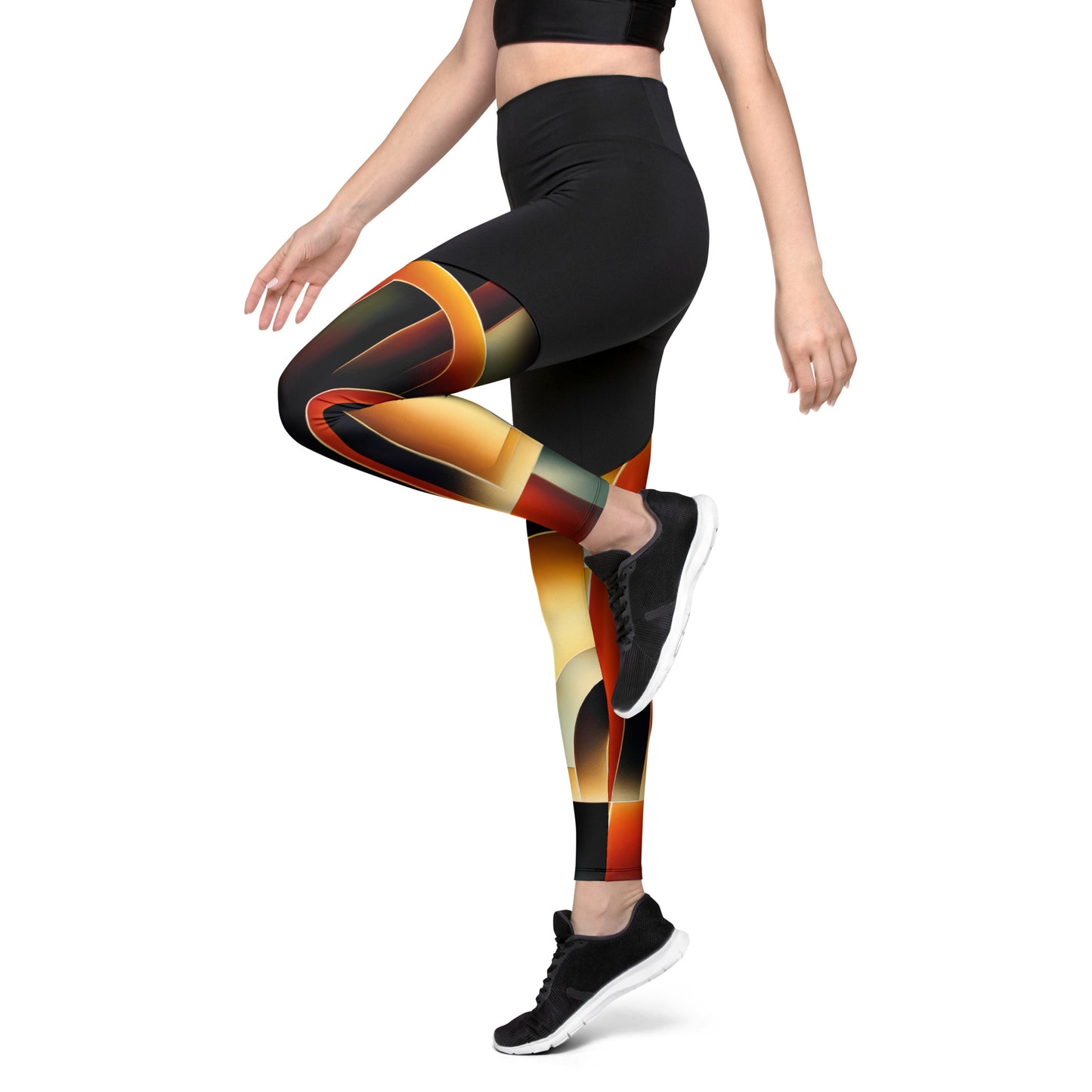 DMV 0261 Retro Art Sports Leggings