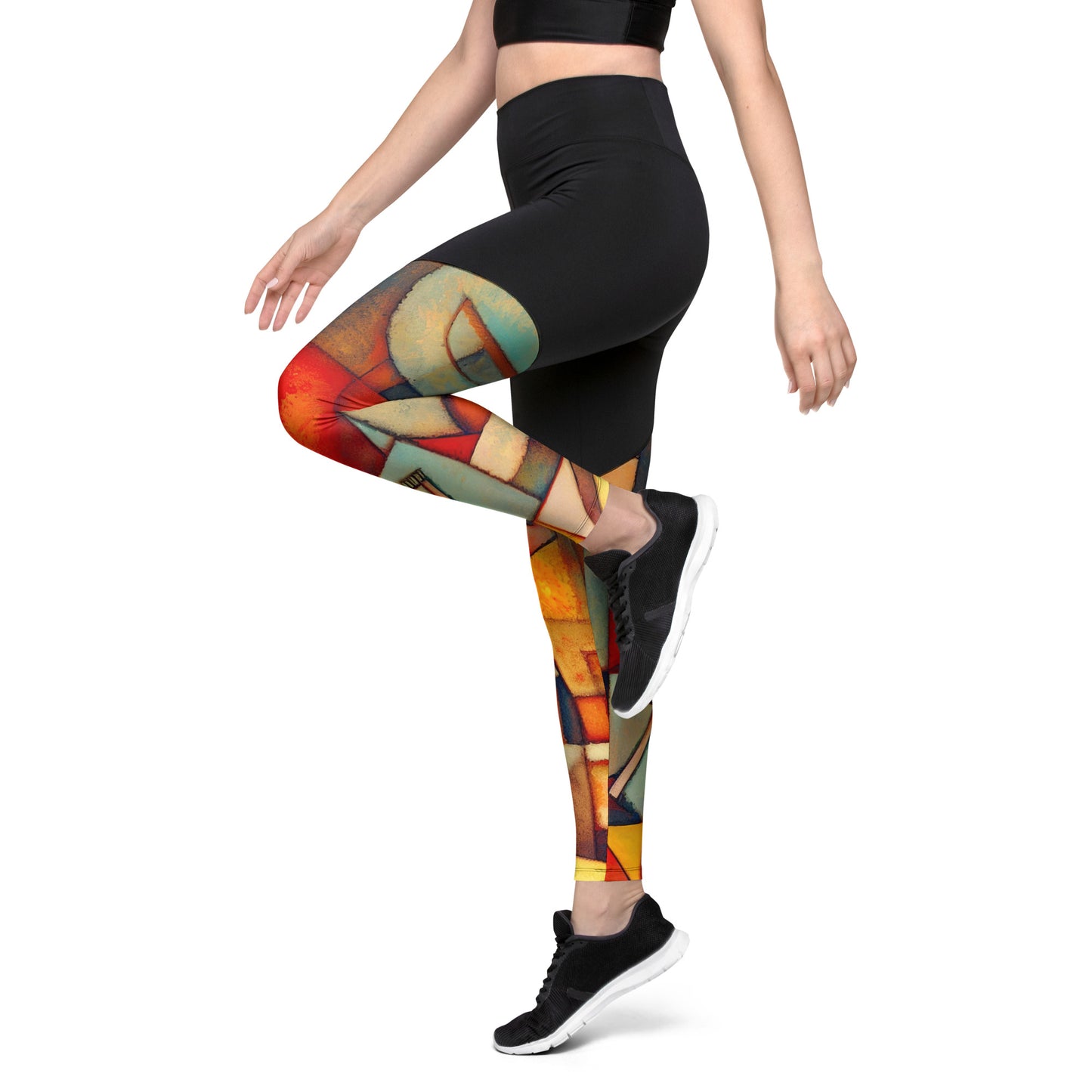 DMV 0298 Retro Art Sports Leggings