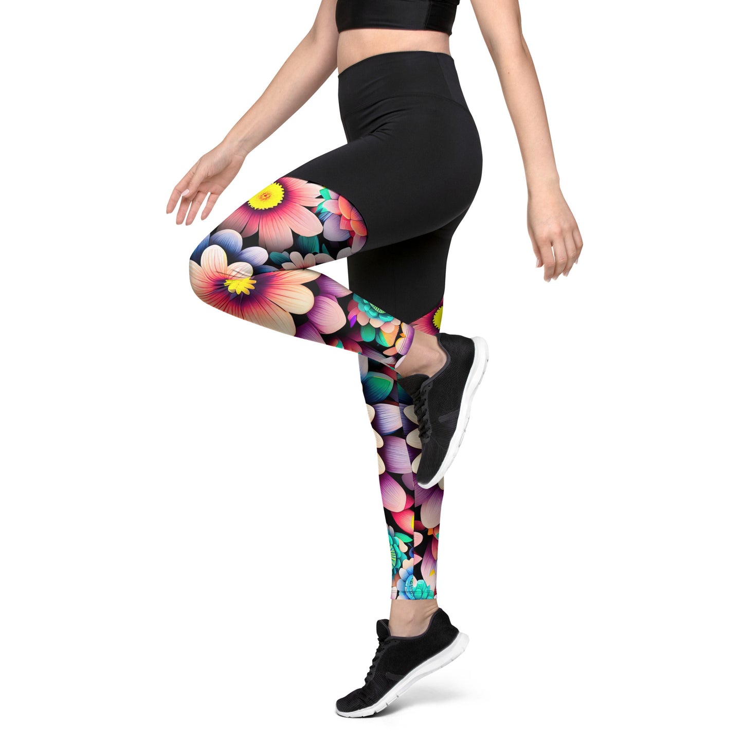 DMV 0515 Floral Sports Leggings