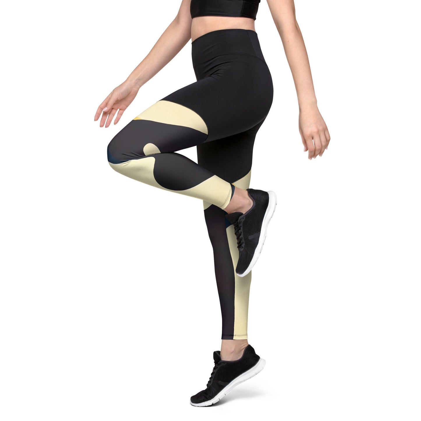 DMV 0421 Retro Art Sports Leggings