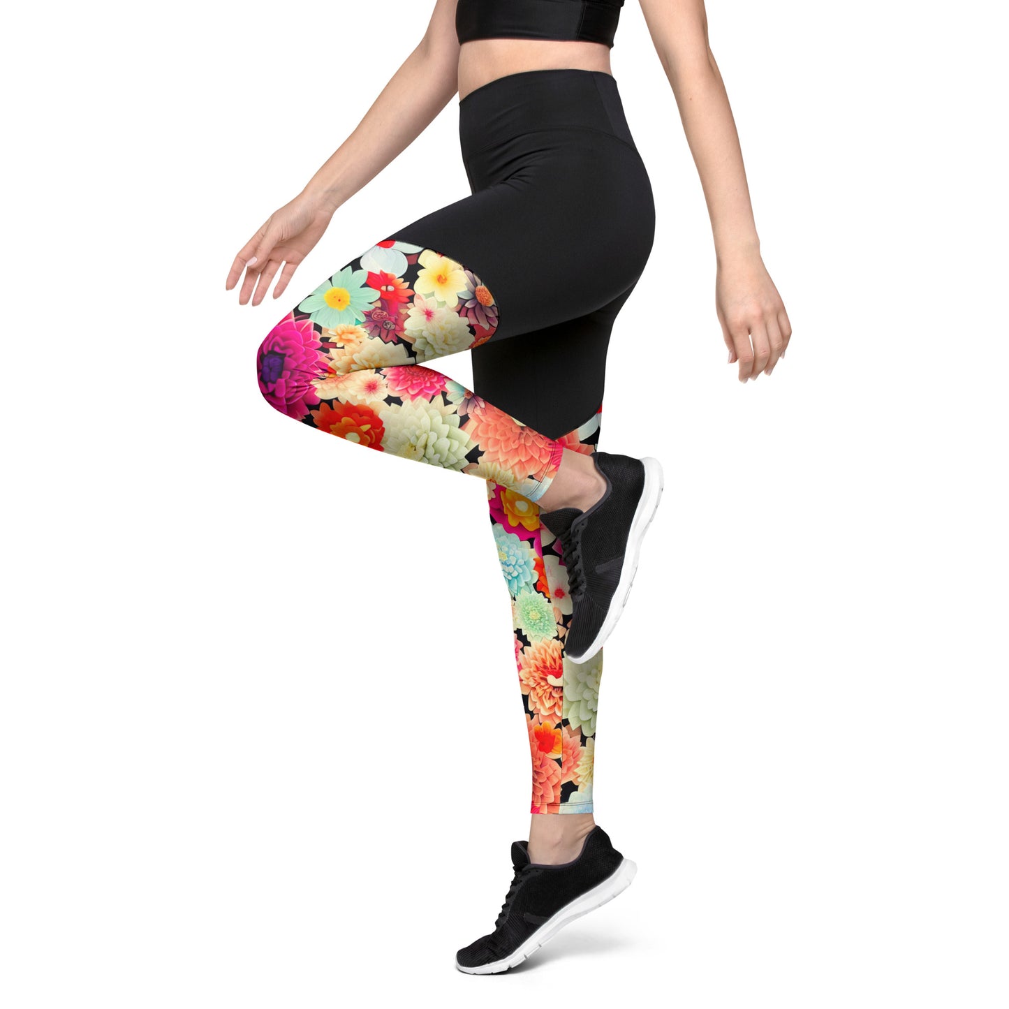 DMV 0424 Floral Sports Leggings