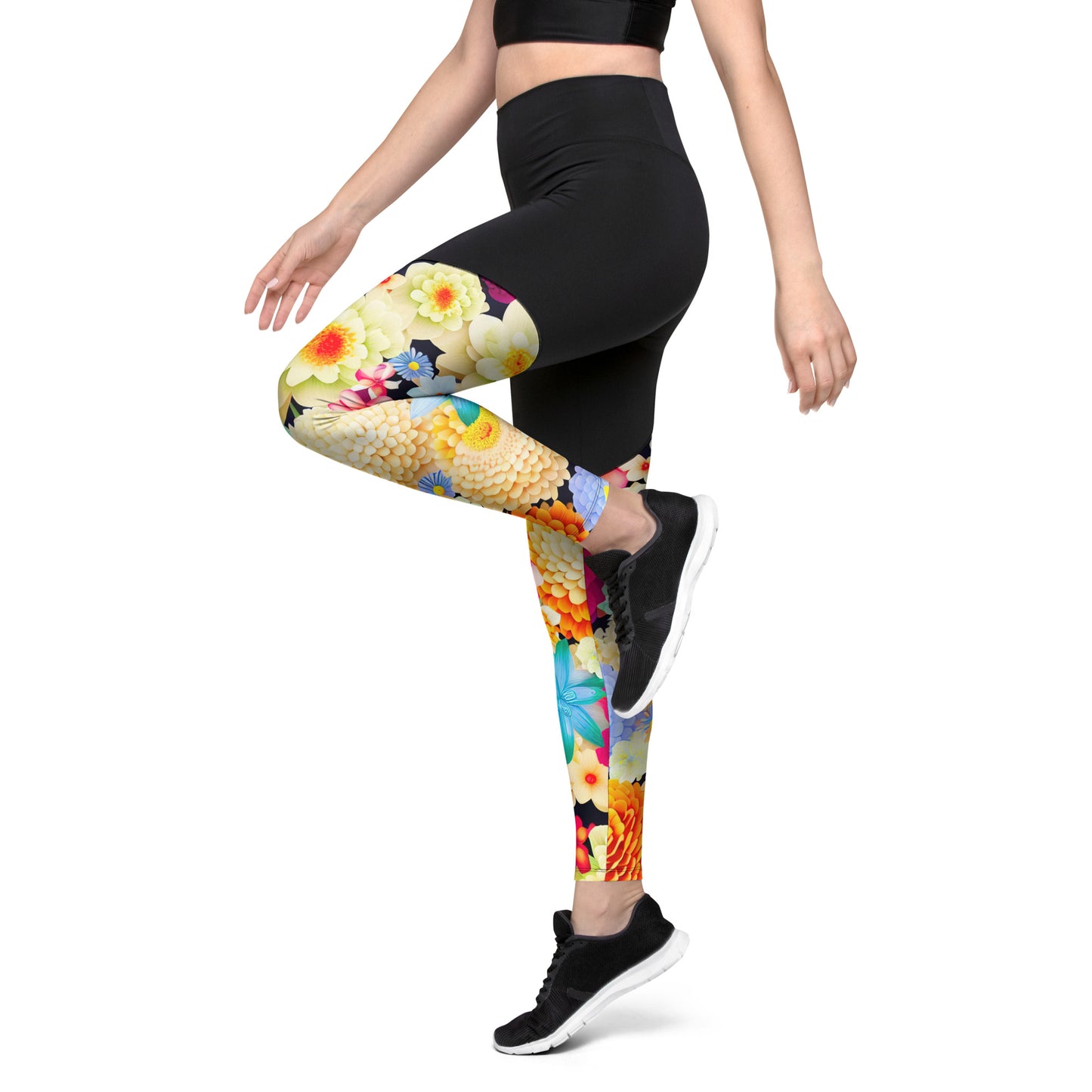 DMV 0310 Floral Sports Leggings