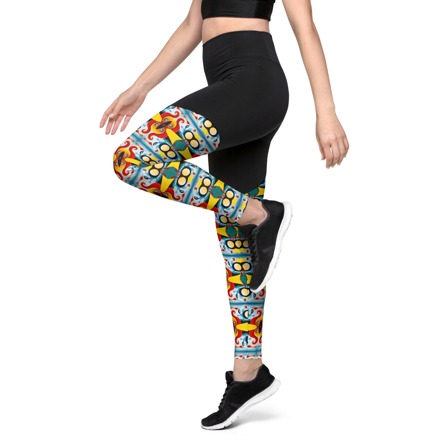 DMV 0498 Vintage Artsy Sports Leggings