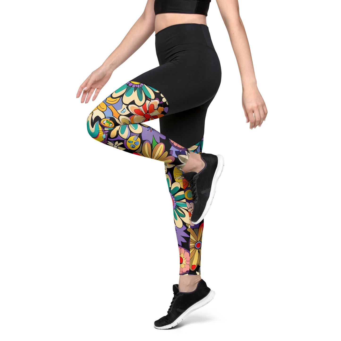 DMV 0832 Floral Sports Leggings