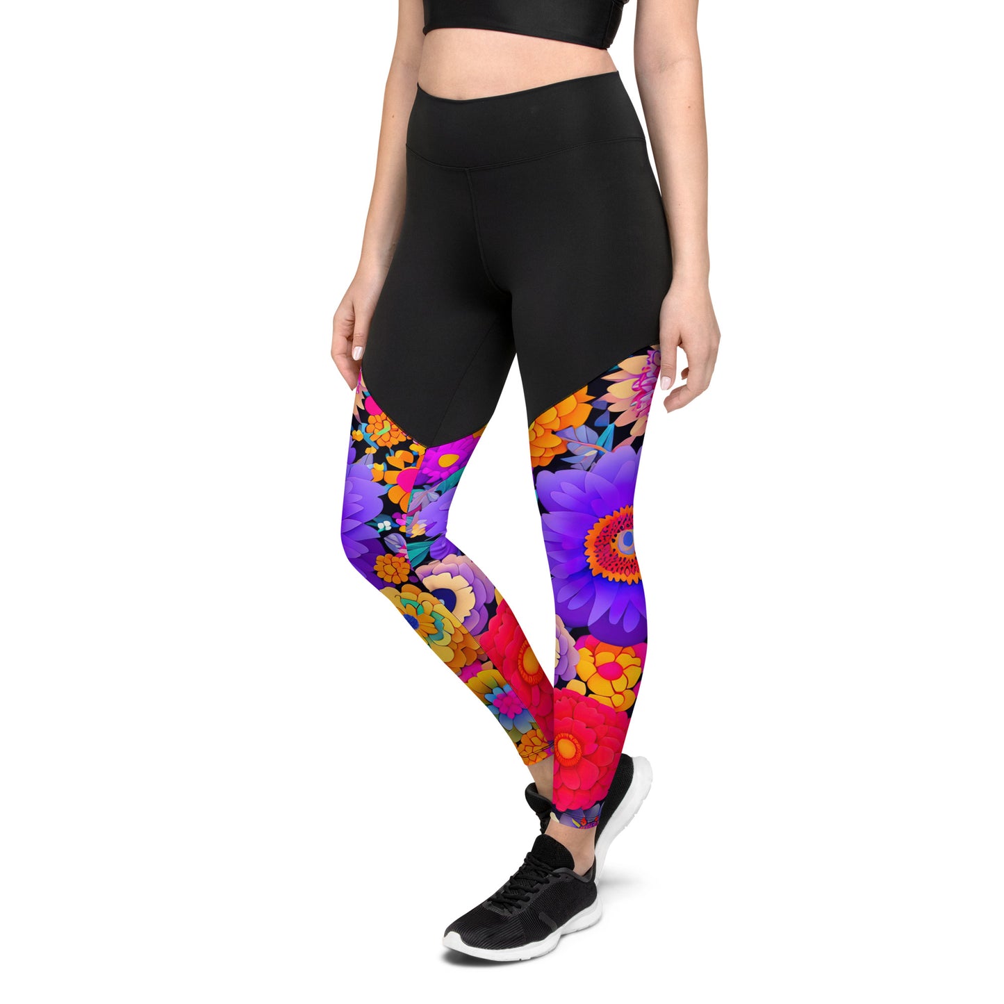 DMV 0220 Floral Sports Leggings