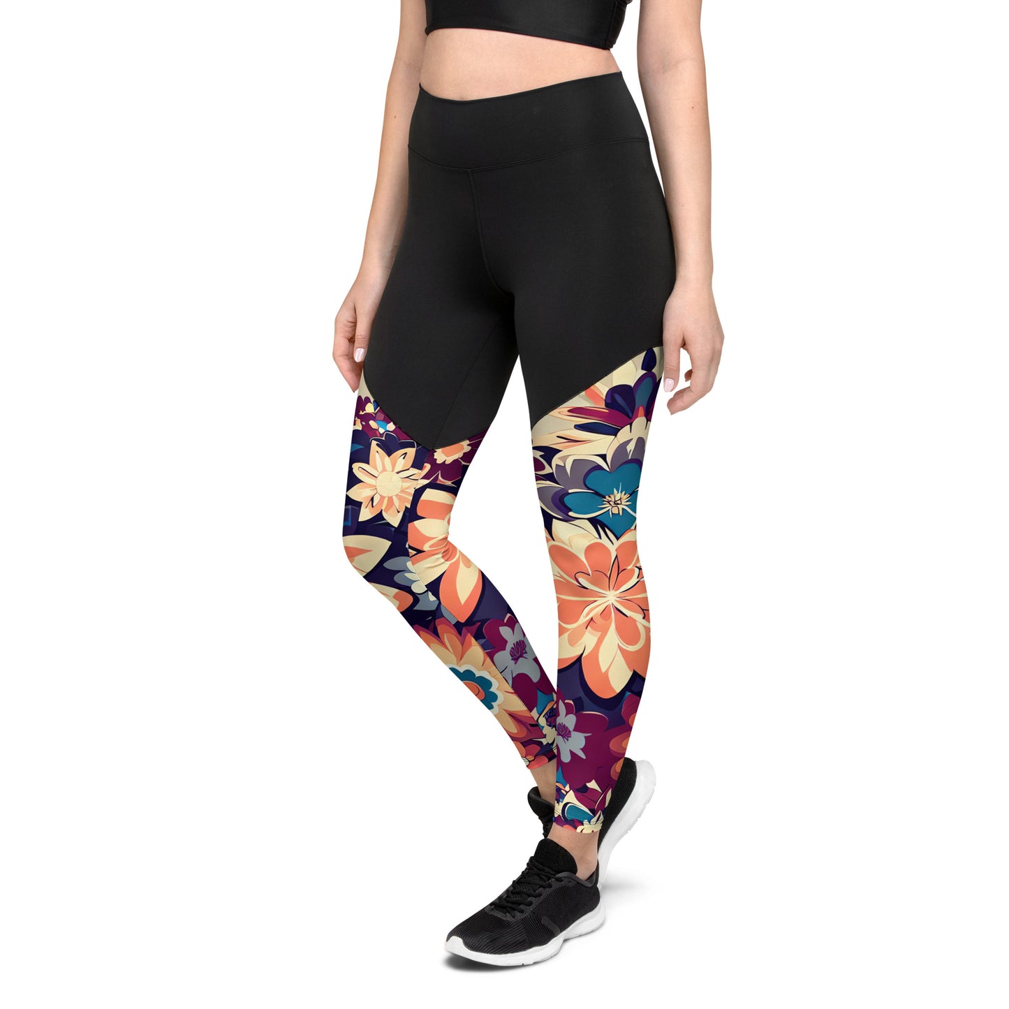 DMV 0253 Floral Sports Leggings