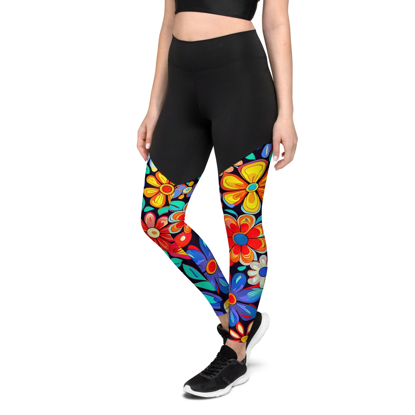 DMV 0257 Floral Sports Leggings