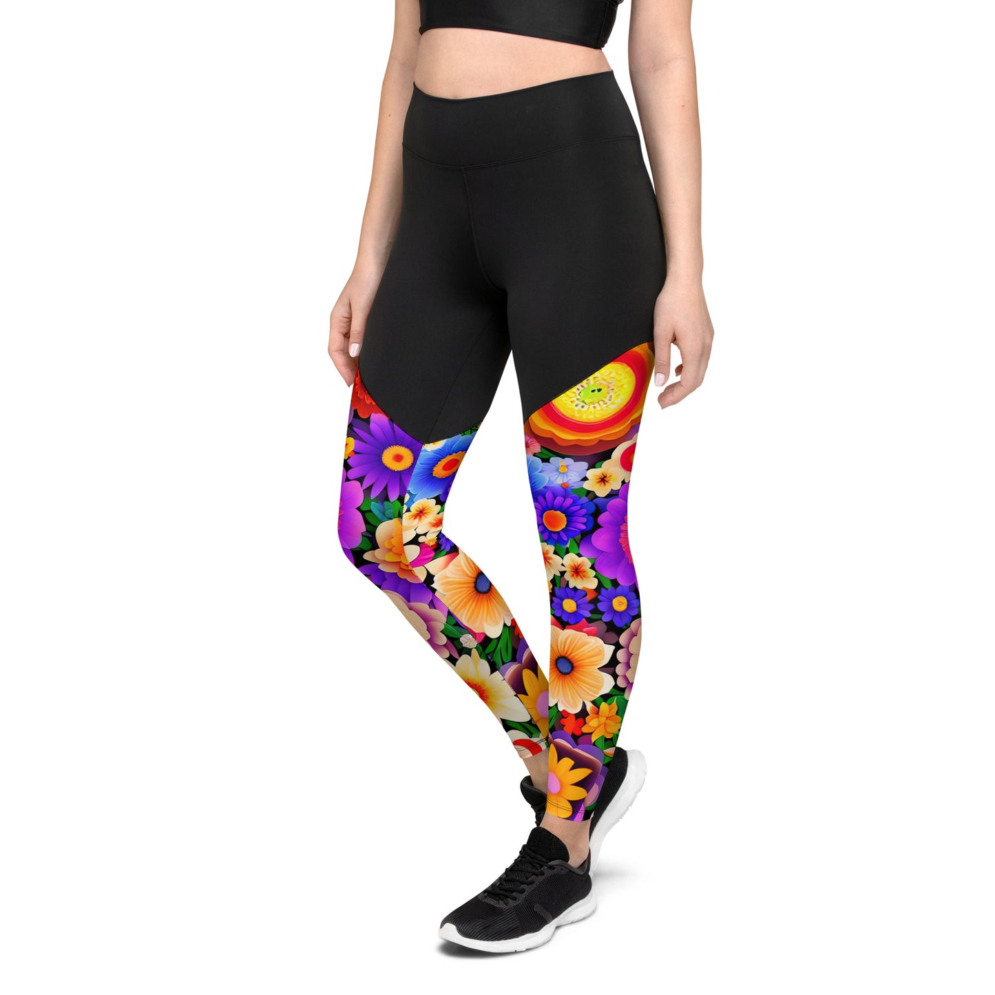 DMV 0309 Floral Sports Leggings