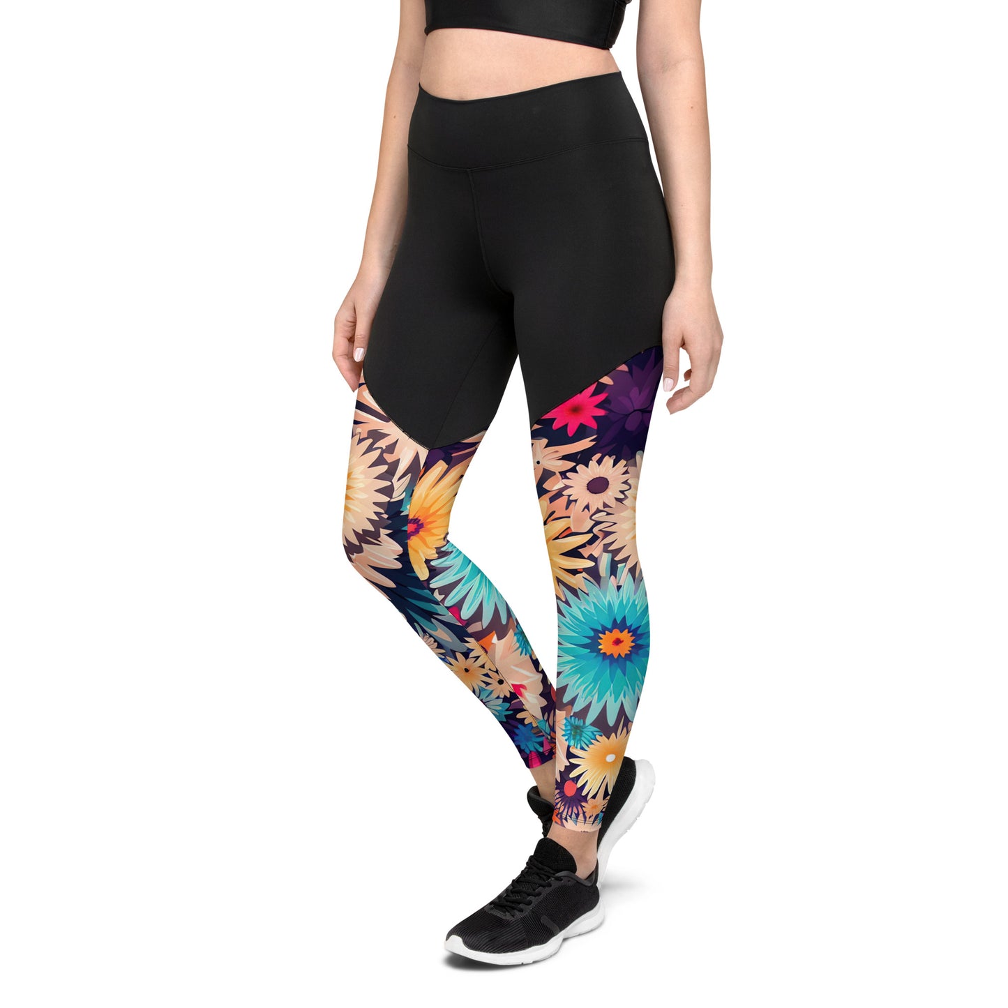 DMV 0404 Floral Sports Leggings