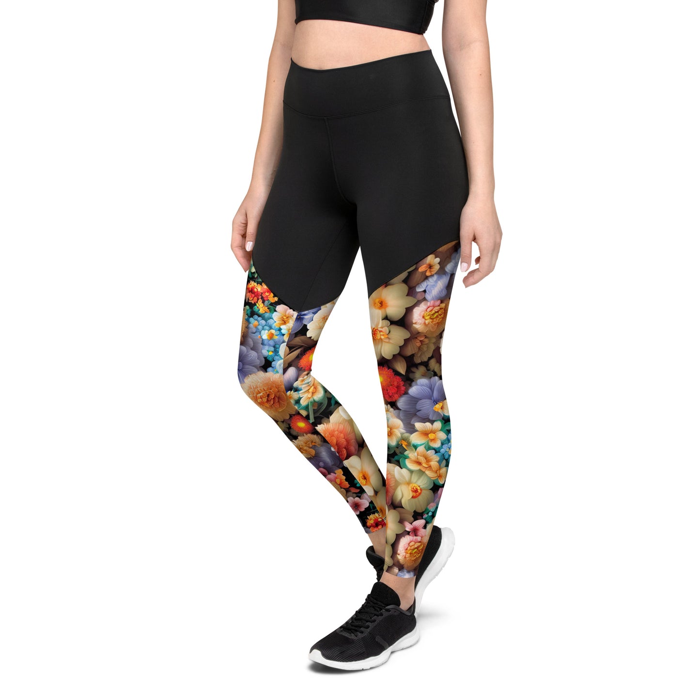 DMV 0302 Floral Sports Leggings