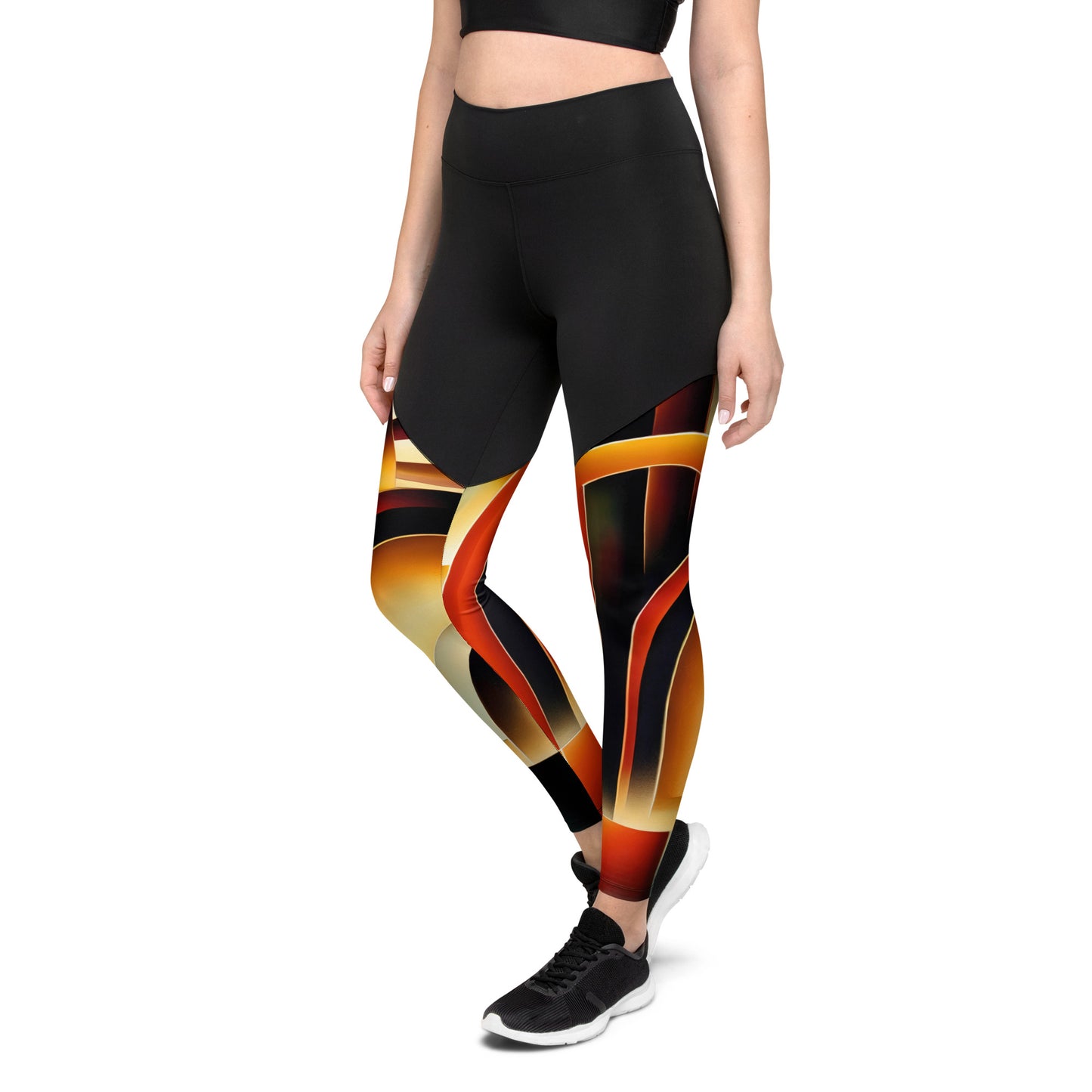 DMV 0261 Retro Art Sports Leggings