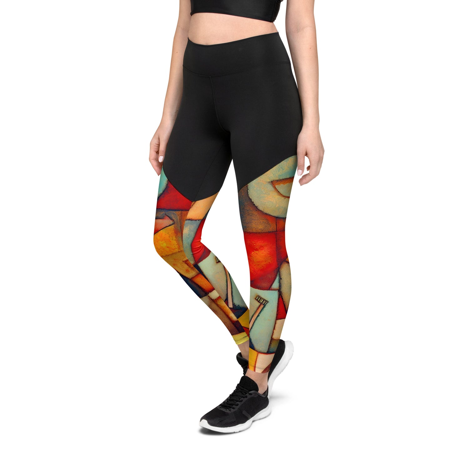 DMV 0298 Retro Art Sports Leggings