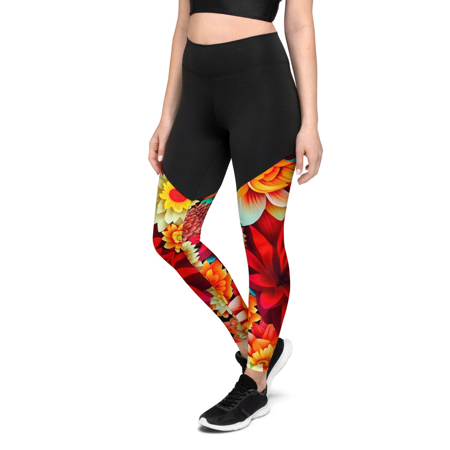 DMV 0419 Floral Sports Leggings