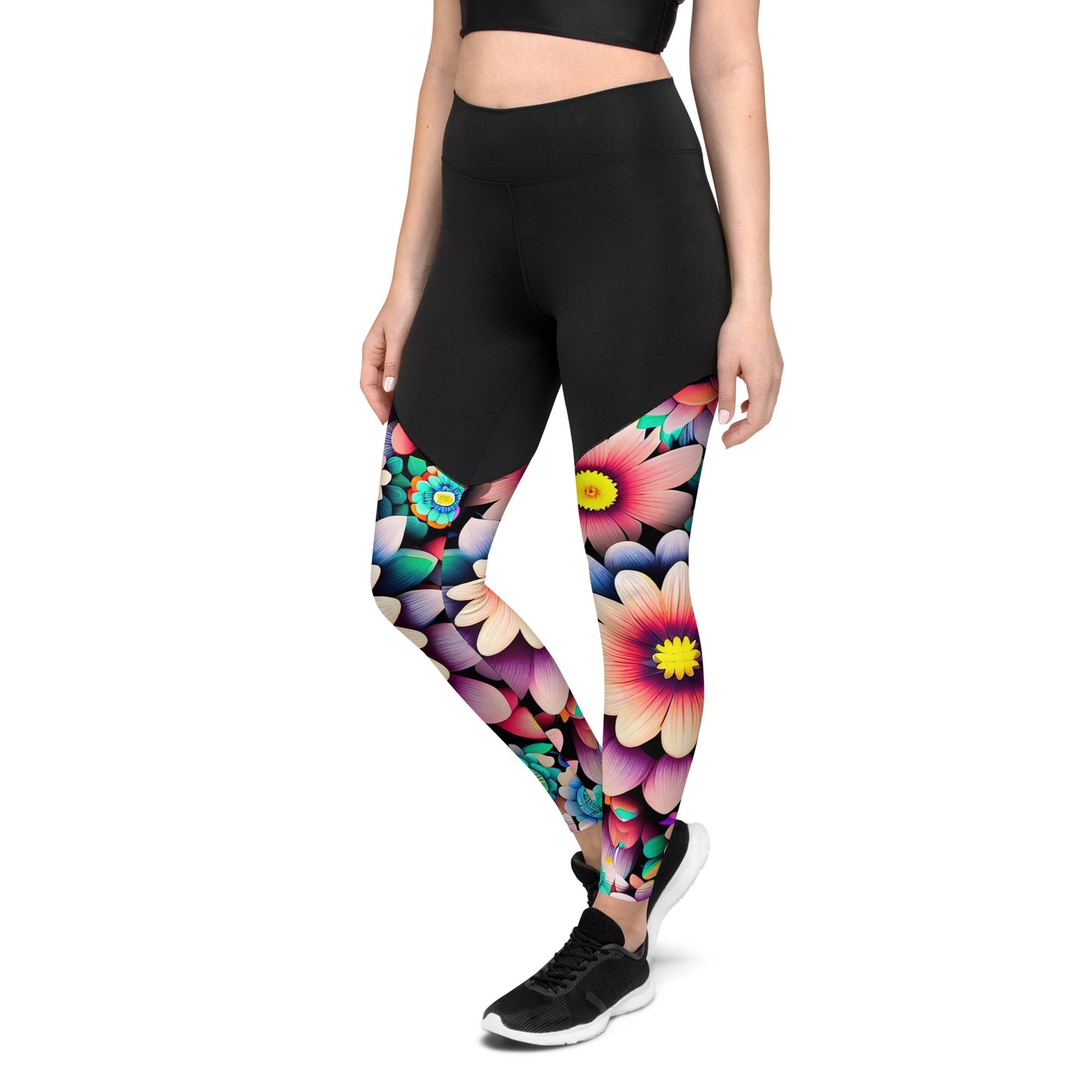 DMV 0515 Floral Sports Leggings