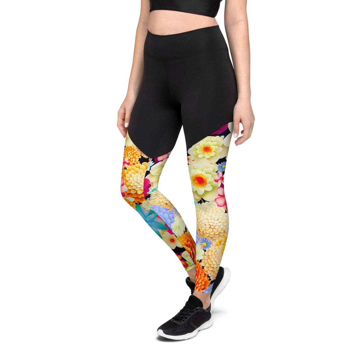 DMV 0310 Floral Sports Leggings