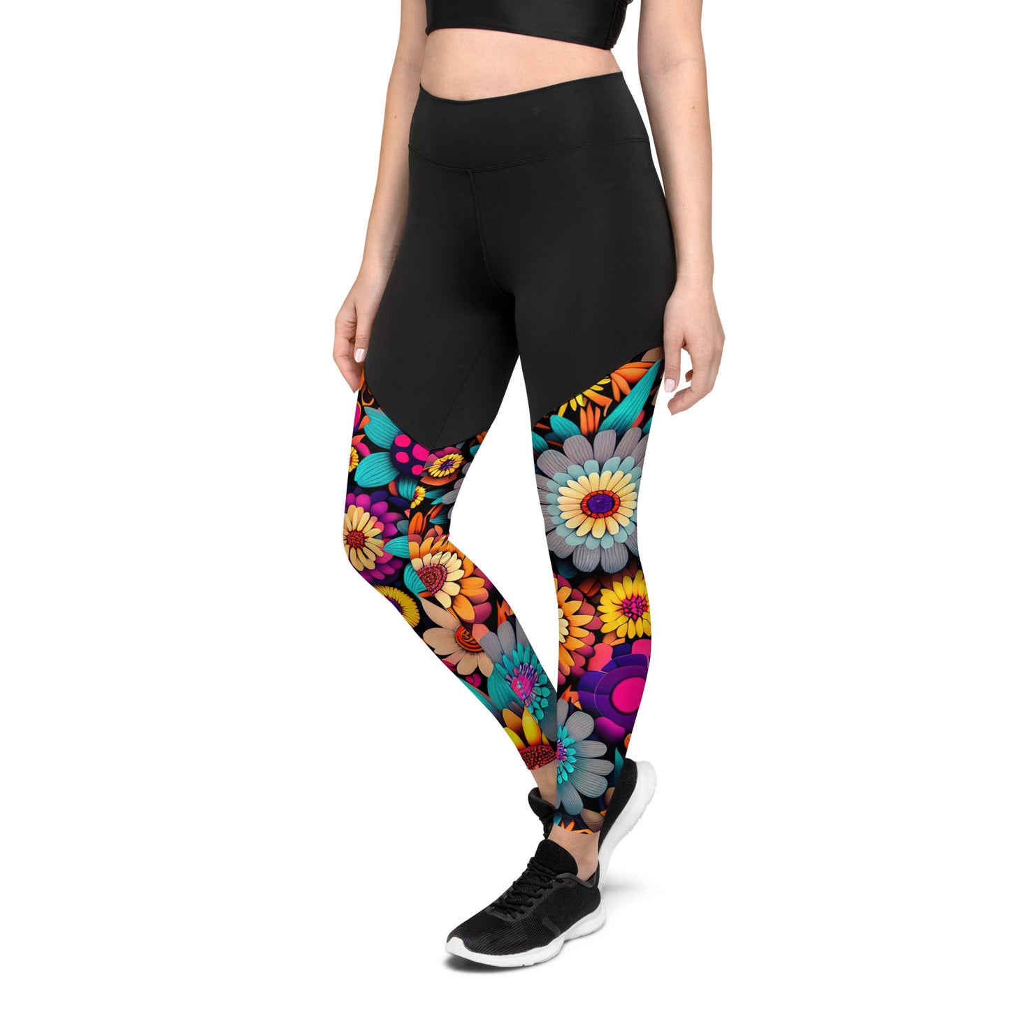 DMV 0607 Floral Sports Leggings