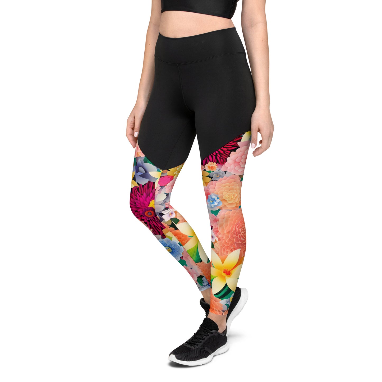 DMV 0638 Floral Sports Leggings